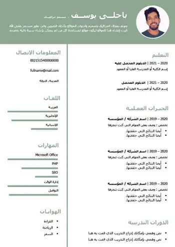 سيرة ذاتية بالعربي DOC